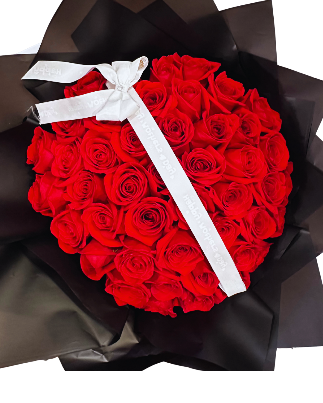 50 Premium Red Roses – Luxury Hand-Tied Bouquet
