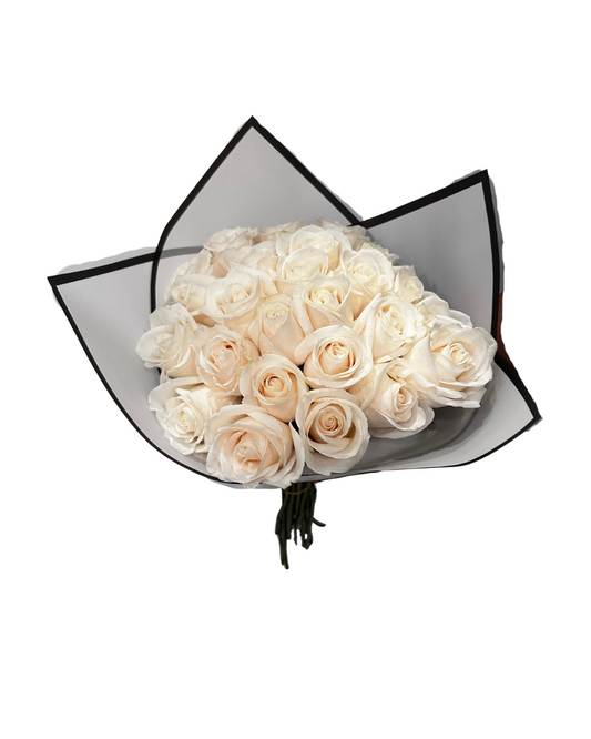 Dozen White Roses
